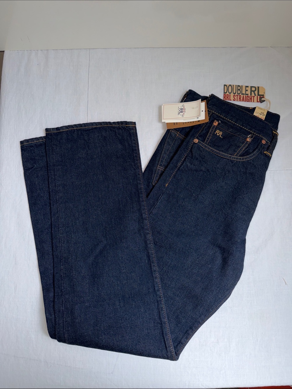 NWT New RRL Ralph Lauren Straight Leg SELVEDGE JEAN - EAST WEST size 32 x 32 - Picture 4 of 10